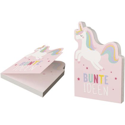Notizblock Einhorn Bunte Ideen 12cm x 8cm