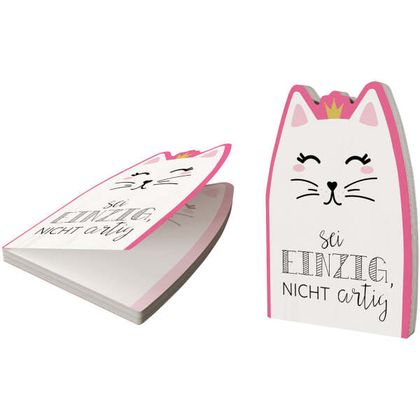 Notizblock Katze Sei einzig nicht artig 12cm x 8cm