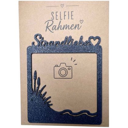 Selfie Rahmen Urlaub Strandliebe Blau