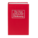 Wörterbuch-Safe mit Schlüssel rot